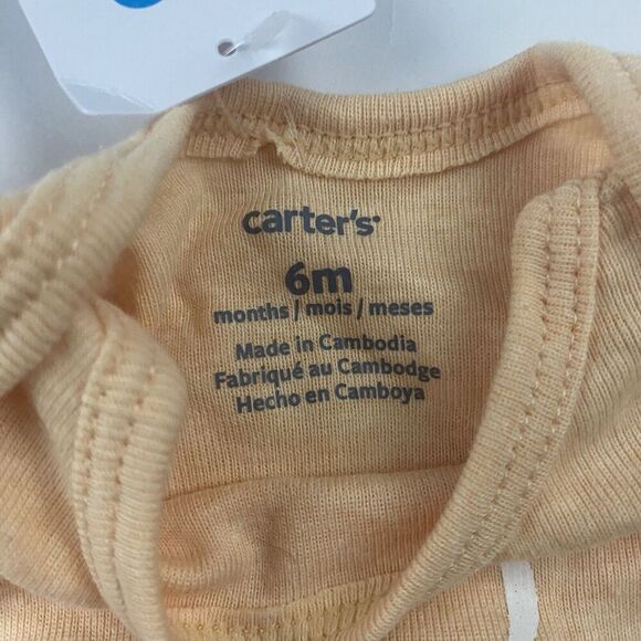 NWT Carter's Orange Short Sleeve Bodysuit "My Aunt Out Of This World” Sz 6 Mo - Picture 4 of 9